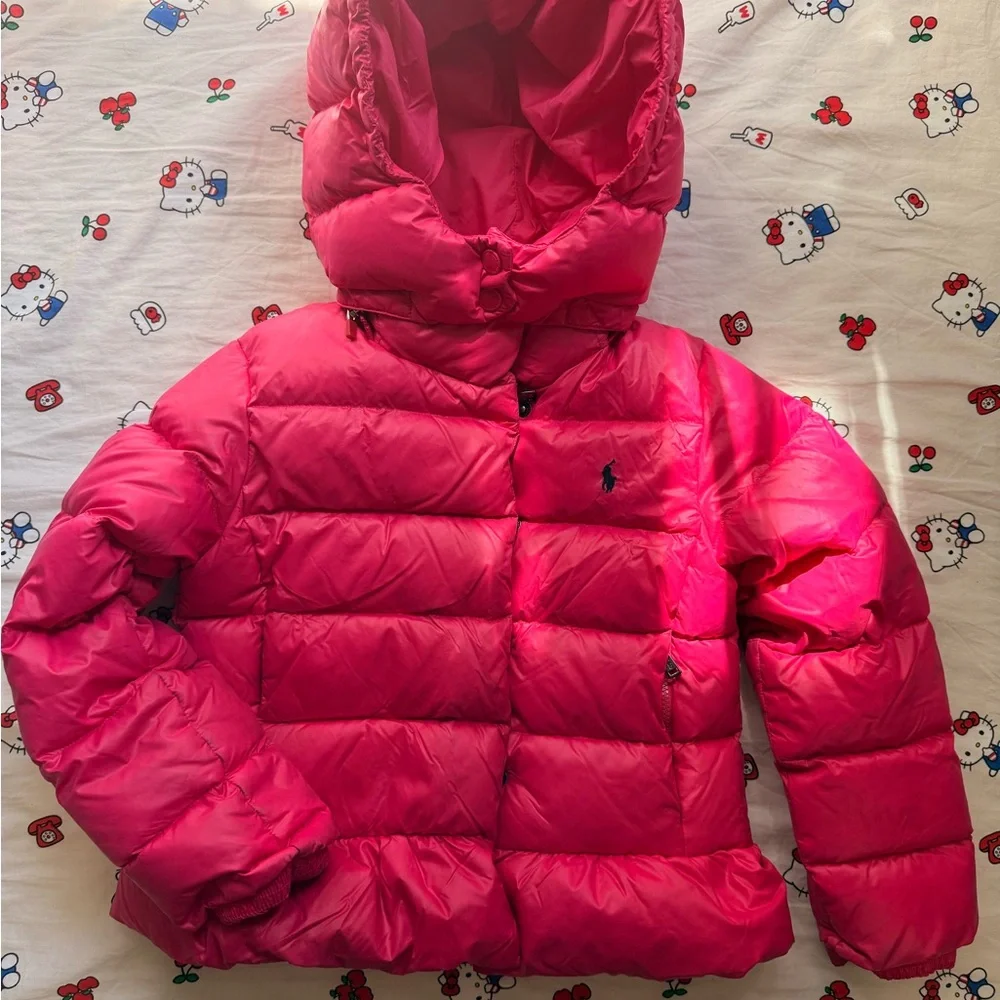 Polo by Ralph Lauren Bright Pink Quilted Puffer Jacket - Picture 1 of 4